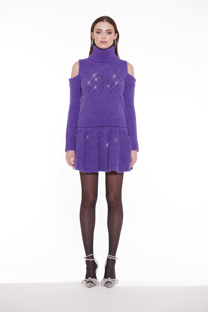 PULLOVER IN ALPACA CON CRISTALLI