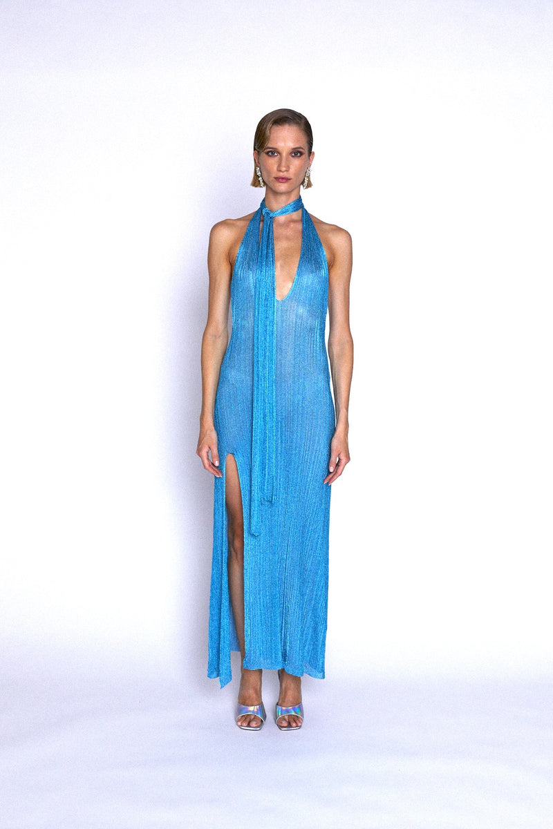 METALLIC LONG DRESS