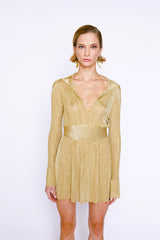METALLIC MINI DRESS