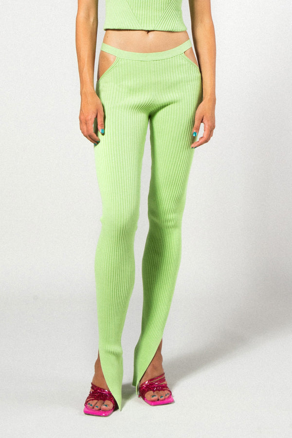 PANTALONI COSTINE CON CUT-OUT